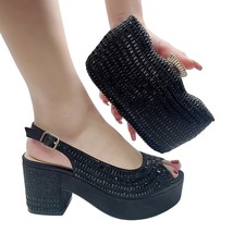 Shoes And Bags Bridal New Fashion Italian Women Sandals Luxury Rhinestones Sets - £79.11 GBP