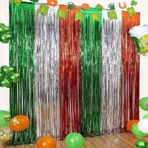 3 Pack St. Patrick Day Foil Fringe Curtains St Patricks Day Party  (3.3x... - £11.40 GBP