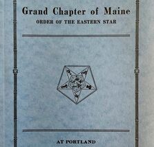 Order Of The Eastern Star 1939 Masonic Maine Grand Chapter Vol XV PB Boo... - $98.69 CAD