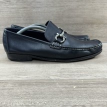 Salvatore Ferragamo Horsebit Loafer Shoes Black Men Size 10.5 D - £117.44 GBP