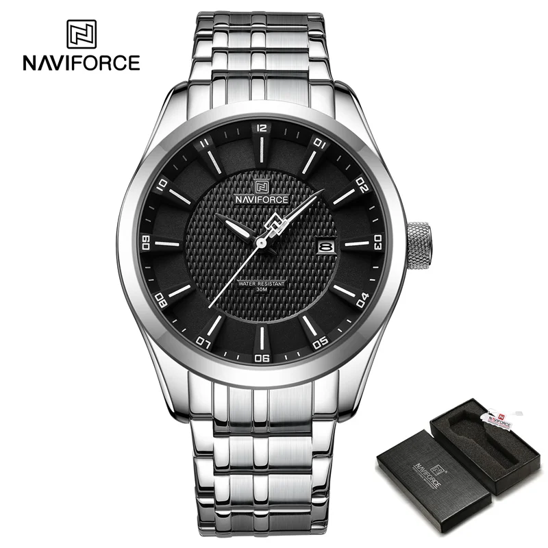  Simple Casual Men&#39;s Watch Waterproof High Quality Male Stainless Steel Band Qua - £28.68 GBP