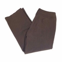 Larry Levine Womens Dress Career Pants Brown Stretch Flat Front Pockets Size 12 - £8.74 GBP