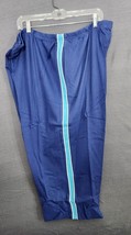 Anthony Richards Womens Knit Capri 4X Navy Aqua Stripe 100% Cotton Pockets NEW - £15.54 GBP