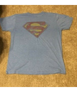 Men&#39;s Novelty T-Shirt--Size Large--Blue--Superman - £4.70 GBP