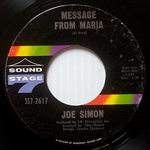 Joe Simon - Message From Maria / I Worry About You [7&quot; 45 rpm Single] - $5.69