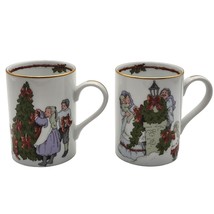 Fitz And Floyd Deck The Halls Coffee Mugs VTG 1982 FF153 - $20.56