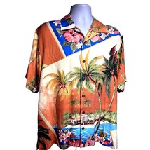 Tommy Bahama Mens Vintage Floral Hawaiian Aloha Button Up Silk Shirt Small - $79.19