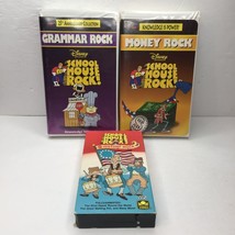 Vintage Lot 3 Disney School House Rock Clamshell VHS Tapes History Money Grammar - £15.61 GBP
