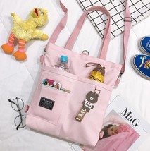 Women&#39;s Korean Shoulder Canvas Bags for Women Tote bag Crossbody Handbag Female  - £14.96 GBP
