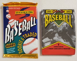 1993 OPC  &amp; 1994 Score Baseball Lot of 2 (Two) Sealed Unopened Packs**  - $13.48