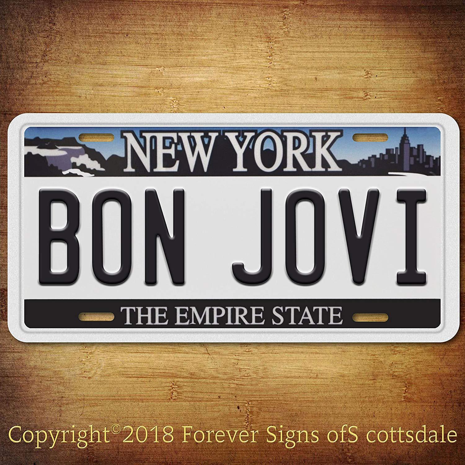 Bon Jovi Rock Group Band New York Aluminum Vanity License Plate - $12.82