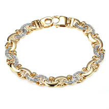 1.50 Ct Men&#39;s Mariner Link Diamond Bracelet 14k Yellow Gold 52 g 8.5&#39;&#39; - £5,188.03 GBP