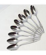 Oneidacraft Lasting Rose Teaspoons 6&quot; Stainless Lot of 8 - $29.81 CAD