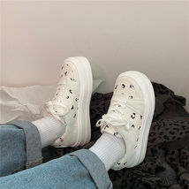 Women Platform Sports Shoes Summer New Round Head Retro White Sneakers Canvas Wi - £39.35 GBP