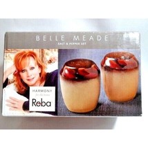 Reba McEntire Harmony for the Home Belle Meade Salt Pepper Shaker Set Brown Tan - £12.28 GBP