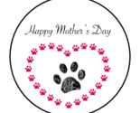30 HAPPY MOTHER&#39;S DAY ENVELOPE SEALS STICKERS LABELS TAGS 1.5&quot; ROUND PET... - £5.89 GBP