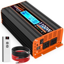 1100 Watt Pure Sine Wave Power Inverter 12V DC to 110V 120V Converter for Fam... - $203.80