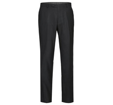Men Renoir Flat Front Pants 100% Wool Super 140&#39;s Classic Fit 555-3 Charcoal - £78.17 GBP