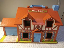 Vtg Fisher Price Little People Tudor Play Family House+Xtras 1980 *See A... - $37.36