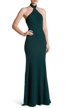 Dress The Population Taylor Crepe Halter Gown SZ XS Green - £69.84 GBP