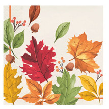 Cascading Fall Leaves 16 Luncheon Napkins Thanksgiving - £3.47 GBP
