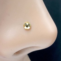 Small 18k Real Gold Nose Ring Indian Women Nose Stud Push Pin - £22.42 GBP