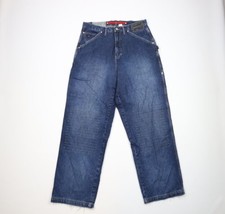 Vintage Y2K Streetwear Mens 34x33 Distressed Baggy Fit Wide Leg Denim Jeans - $74.20