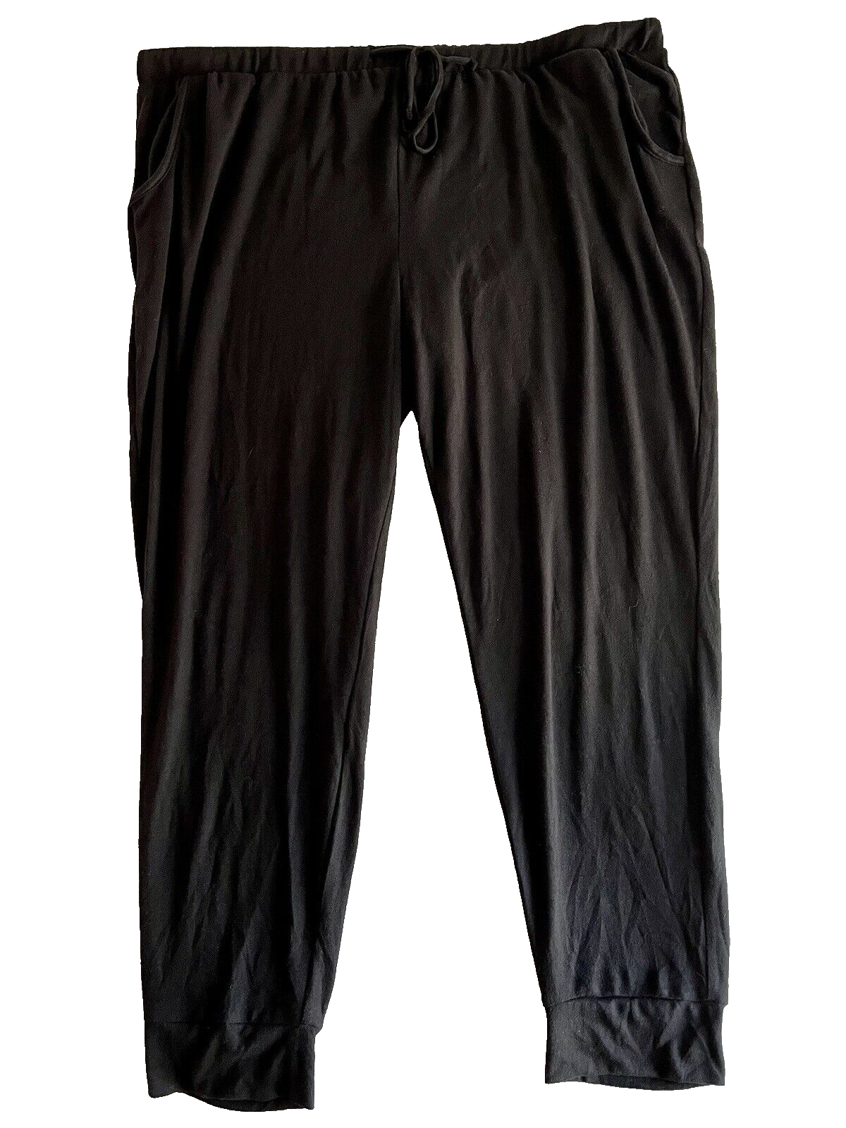 Live 2Lounge Black Knit Pull On Jogger Pants size 3X - $14.24