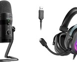 Asmr Microphone And Gaming Headset, Usb Studio Recording Mic With Mute B... - £151.51 GBP