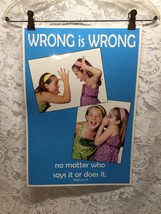 Teacher School Classroom Wall or Bulletin Board Poster --Wrong is Wrong - £2.31 GBP