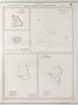 Nautical Map Tokelau and Swains Islands South Pacific Ocean 1969 - £50.88 GBP