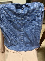 Blue Wrangler Wrancher Shirt Size XL  - £19.46 GBP