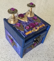 Blue &amp; Purple Circuit Board Style TechnoPunk Trinket Box 2 - £39.96 GBP