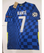 N&#39;Golo Kante #7 Chelsea FC UCL Stadium Blue Home Soccer Jersey 2021-2022 - £78.47 GBP