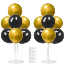 2 Sets Balloon Stands Kit Clear Balloon Stand For Table With Nano Glue, Balloon  - £10.38 GBP