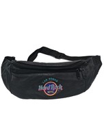 Hard Rock Cafe Fanny Pack Las Vegas Hotel Black Leather 1990s Vtg - £11.79 GBP