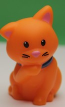 Fisher Price Little People Animal House Rescue Orange Kitty Cat Meow Blue Collar - £7.04 GBP