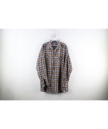 Vintage 90s Streetwear Mens 2XLT Faded Flannel Collared Button Shirt Pla... - £34.87 GBP
