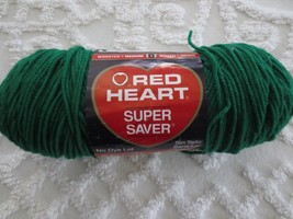 7 Oz. Red Heart Super Saver Acrylic #0368 Paddy Green Medium 4 Yarn - 364 Yds. - £3.19 GBP