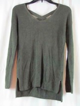 NWT Hippe Rose Green XS Sweater Long Sleeve Back X-Cross Detail Org $44.00 - £6.06 GBP