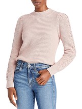 Aqua Womens Cable Knit Puff Sleeve Mock Turtleneck Sweater XL - $24.70