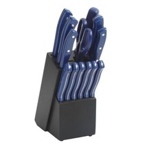Oster Evansville Stainless Steel Cutlery Set 14-Piece- Blue K310265 - $89.05