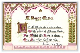 A Happy Easter Religious Passage Embossed Raphael Tuck UNP Postcard L17 - £2.93 GBP