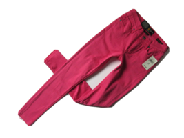 NWT Lucky Brand Brooke Legging Jean in Claret Red Pink Raw Hem Jeans 00 / 24 - £21.64 GBP