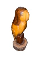 hand carved wood bird dominican republic souvenir solid Wood Statue 11” - £25.45 GBP