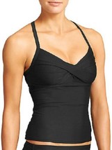 ATHLETA Twister Tankini Swimsuit Top Black SZ 34D/DD - £10.27 GBP