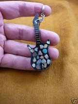 (KEY-26)  Mexican Opals opal black Guitar instument keychain keyring lov... - £21.26 GBP