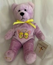 Holy Bears Eternity The Purple Butterfly Bear 2000 Plush Beanie Teddy NW... - £12.74 GBP