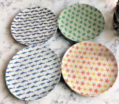 Sigrid Olsen Melamine Dinner Plates Set of 4 Designs 10.5&quot; Summer Beach ... - $41.13