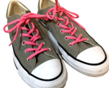 Converse All Stars Women&#39;s Grey/Neon Pink Sneakers Size 9 - £23.18 GBP